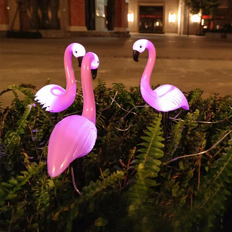 flamingo puutarhan koristelu