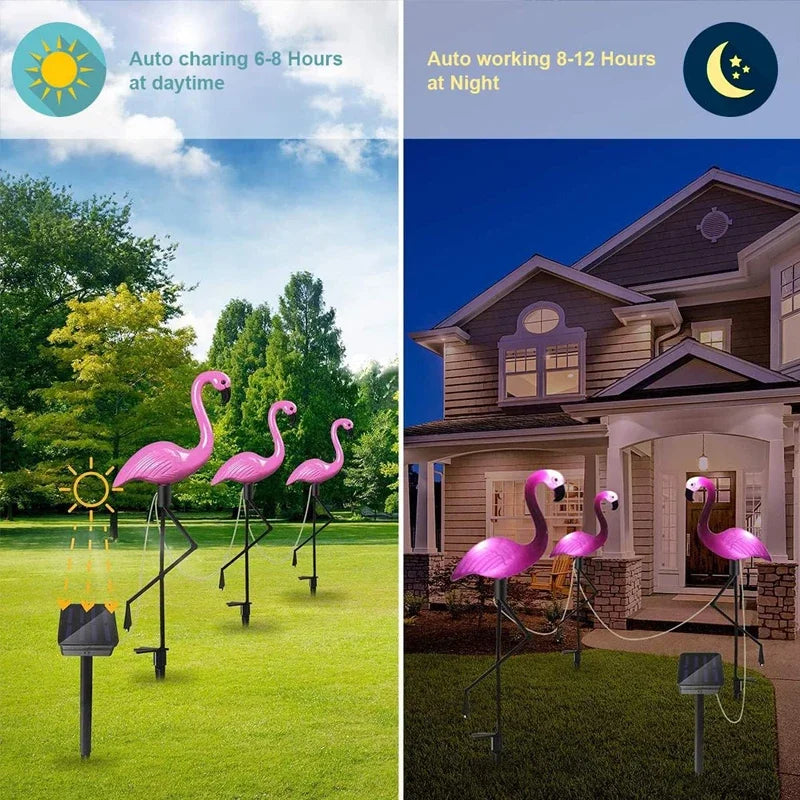 flamingo puutarhan koristelu